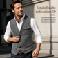 Chaleco informal de cuello en V para hombre, estilo vintage