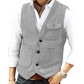Chaleco informal de cuello en V para hombre, estilo vintage
