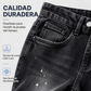 ⏰🔥 ¡OFERTA 50% OFF! 👖✨Vaqueros de mezclilla desgastados con salpicaduras de pintura, estilo urbano callejero para hombre