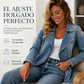 Chaqueta tipo trench de mezclilla abierta para mujer