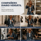 Chaqueta tipo trench de mezclilla abierta para mujer
