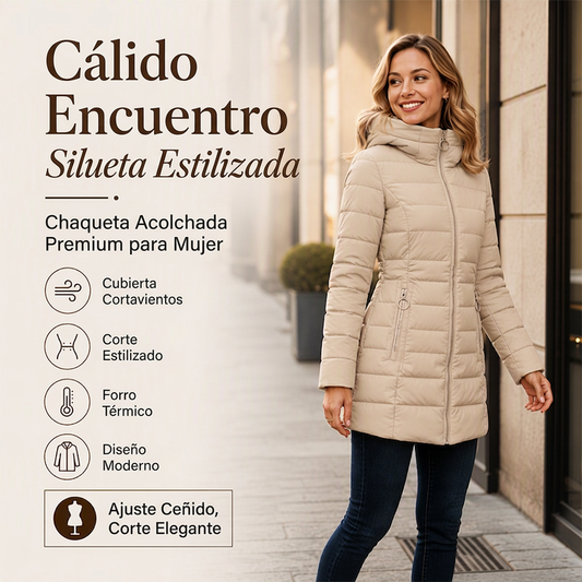 ⏰🔥 ¡OFERTA 50% OFF! 👚✨Abrigo de invierno con capucha aislado para mujer
