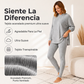⏰🔥 ¡OFERTA 50% OFF! 👚✨Conjunto de sudadera con capucha de punto canelado y pantalones para mujer