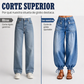 ⏰🔥 ¡OFERTA 50% OFF! 👖✨Jeans de mujer de talle alto estilo globo con puños con cordón