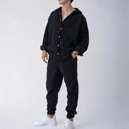 ⏰🔥 ¡OFERTA 50% OFF! 🧥✨ Conjunto de descanso de camisa y pantalón cómodo y cálido para hombre
