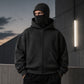 Sudadera con cremallera y doble capucha para hombre