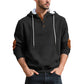 Sudadera con capucha de jacard casual para hombre