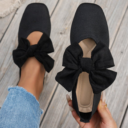 👠🔥 ¡50% OFF POR TIEMPO LIMITADO! Zapatos Planos de Mujer con Puntera Cuadrada y Lazo de Punto – Cómodos, Elegantes y Fáciles de Combinar ✨