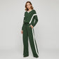 Conjunto de dos piezas para mujer: blusa y pantalones de estilo casual y corte holgado