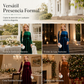 Vestido largo de terciopelo elegante de manga larga para mujer