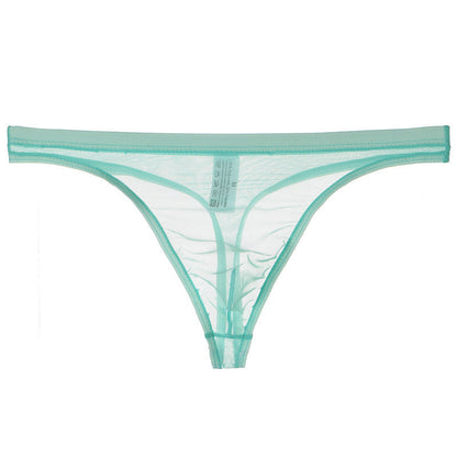 Tanga de bikini fina de malla de seda sexy para hombre