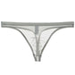 Tanga de bikini fina de malla de seda sexy para hombre