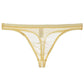 Tanga de bikini fina de malla de seda sexy para hombre