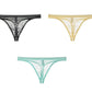 Tanga de bikini fina de malla de seda sexy para hombre