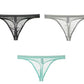 Tanga de bikini fina de malla de seda sexy para hombre