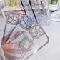 Rhinestone lujo moda caso transparente para iPhone