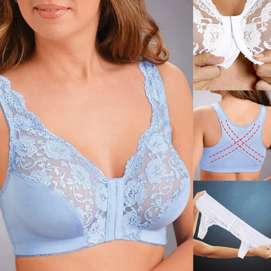 ✨Bralette con ganchos delanteros, encaje elástico, super-elevación y corrección de postura TODO EN UNO!