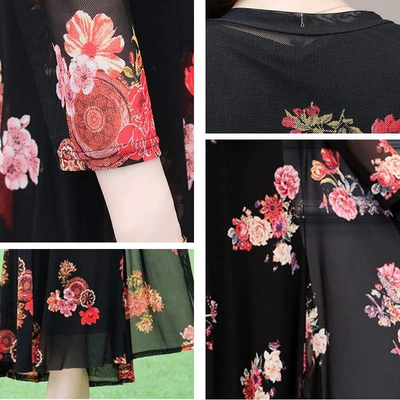 🔥2022 Venta caliente🔥Vestido con estampado floral para mujer-5