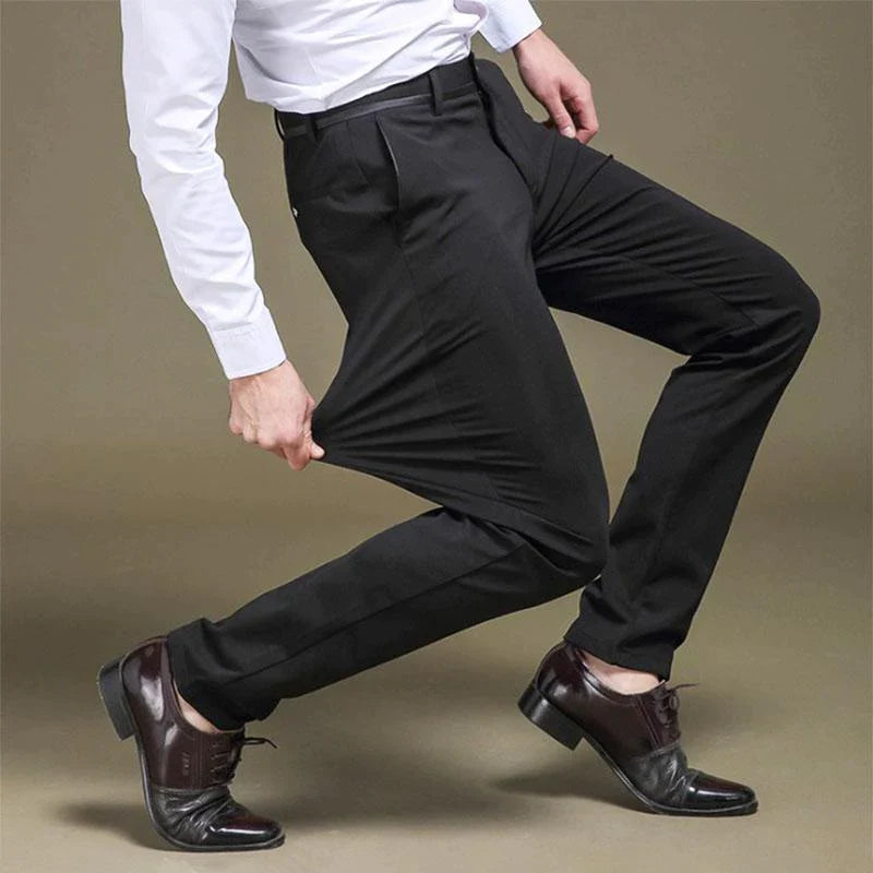 Pantalones clásicos de hombre de alta elasticidad – comepew
