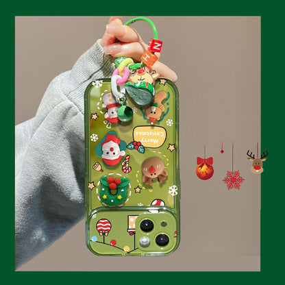 🔥Gran oferta🎄Funda protectora con espejo y colgante de árbol de Navidad para iPhone✨54% de descuento✨