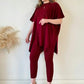 ✨Nuevo superventas✨Conjunto de dos piezas de punto elástico para mujer(Top + pantalones)