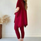 ✨Nuevo superventas✨Conjunto de dos piezas de punto elástico para mujer(Top + pantalones)